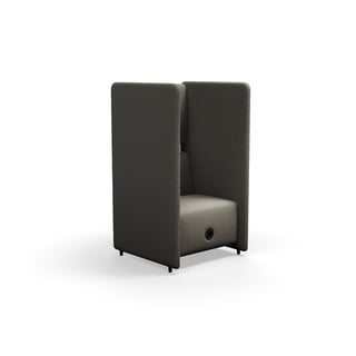 Fauteuil CLEAR SOUND met USB-aansluiting, 1-zits, stof Pod CS, taupe