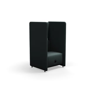 Fauteuil CLEAR SOUND met USB aansluiting, 1-zits, stof Focus Melange, groen