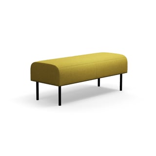 Modular bench VARIETY, 2-seater, fabric Blues CSII, gold