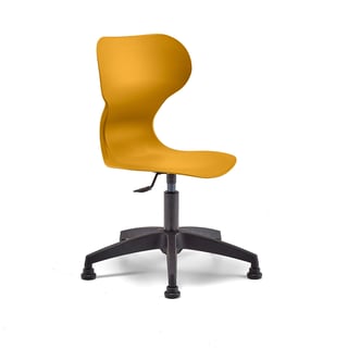 Chair BRIAN, height adjustable, with glidefeet, yellow