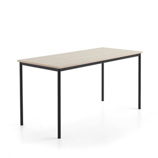 Bord SONITUS PLUS, 1800x800x900 mm, stativ antracitgrå, ljuddämpande HPL, ask