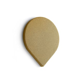 Ljudabsorbent POLY, droppe, 725x600x56 mm, väggmonterad, gul