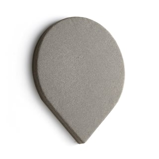 Ljudabsorbent POLY, droppe, 800x800x56 mm, väggmonterad, brun