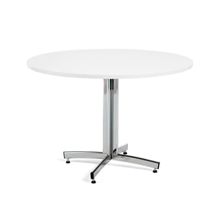 Round canteen table SANNA, Ø1100x720 mm, chrome/white