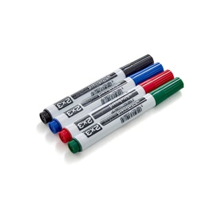 Whiteboardpennor, 4-pack, blandade färger