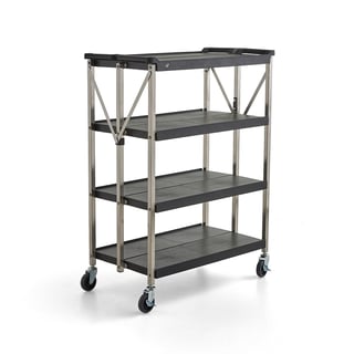 Folding trolley MOVE, 4 shelves, 930x510x1265 mm