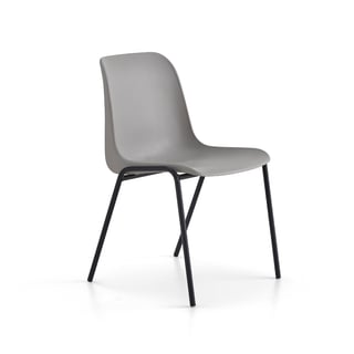 Plastic stacking chair SIERRA, black/grey