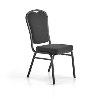 Banquet chair HARTFORD, black/dark grey