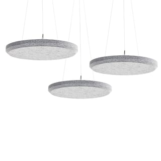 Lydabsorbent SATELLITE , takhengt, Ø600 mm, 3-pk., grå