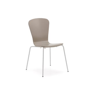 Chair MILLA, white stand, clay grey seat