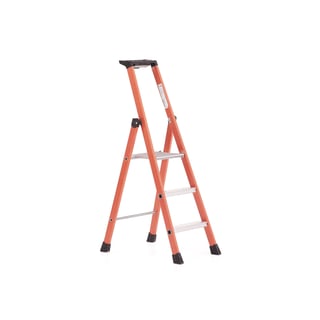 Professional fibreglass stepladder SLOPE, 3 treads, H 1500 mm