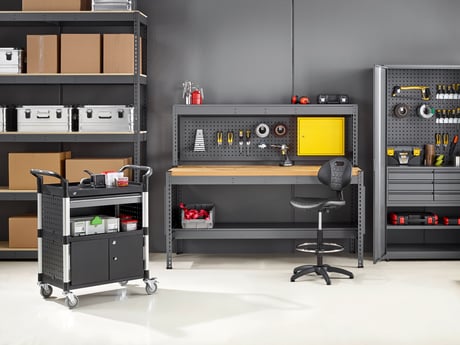 Pohištvo, ki ustvarja dinamične industrijske delavnice