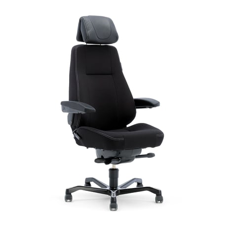 Ergonomska uredska stolica s kotačima, visokim naslonom, naslonom za leđa i glavu