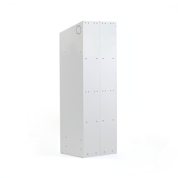 Full length locker CLASSIC, 2 modules, 1900x600x550 mm, grey | AJ ...