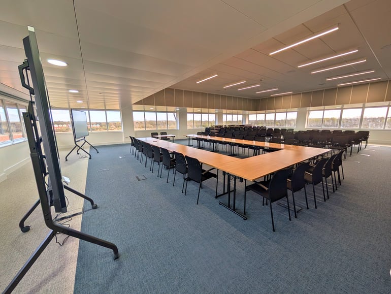U room conference room with HALIFAX mesh back conference chairs