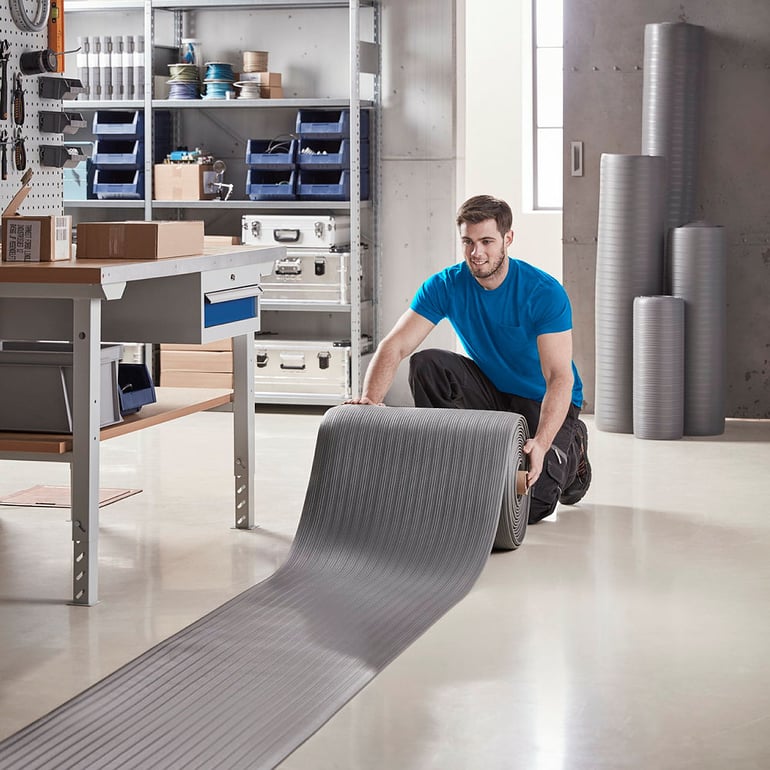 anti-fatigue matting protects workers from the risks of standing all day