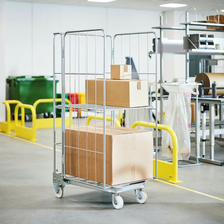 e-commerce warehouse roll container