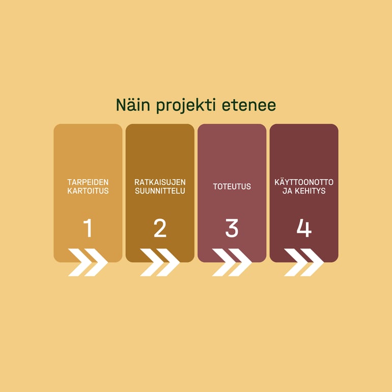 Näin projekti etenee