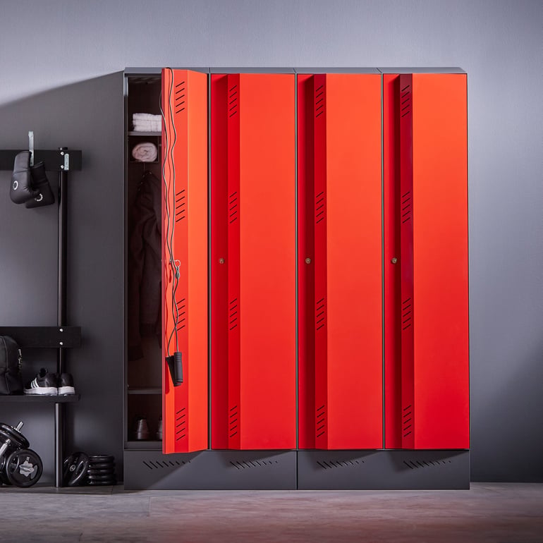 Designer locker for gym changing room