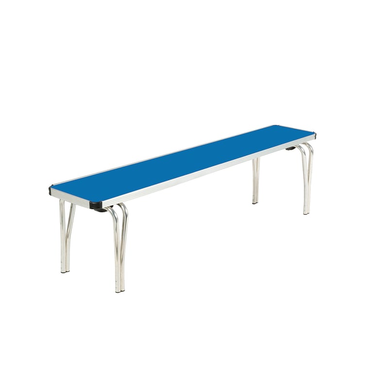 Stacking bench CONTOUR, 1520x254x432 mm, dark blue | AJ Products IE