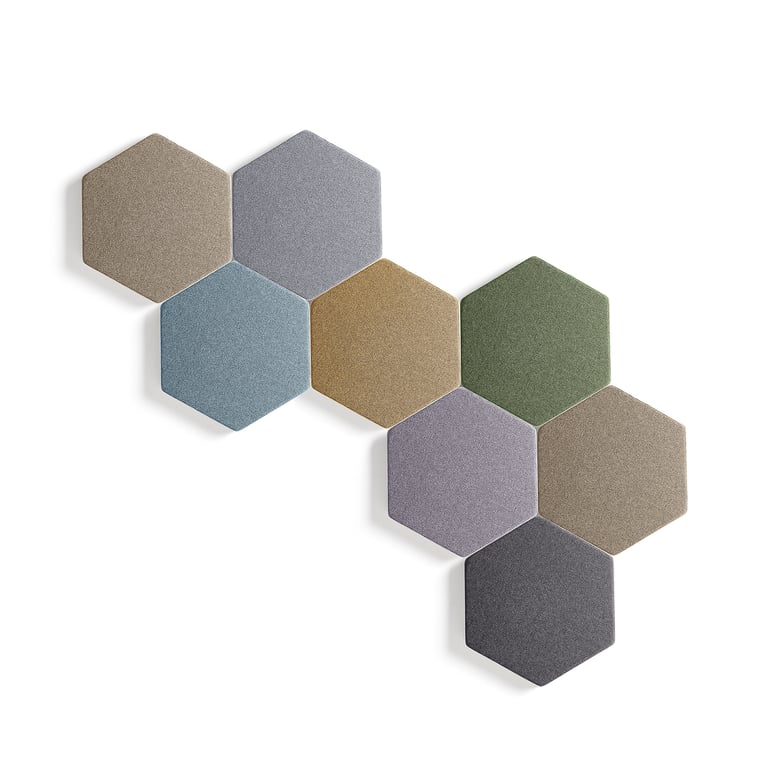 Akustiikkapaneeli Sein n POLY Hexagon 600x600x56 Mm Tummanharmaa Akustiikkapaneeli Sein n POLY Hexagon 600x600x56 Mm Tummanharmaa