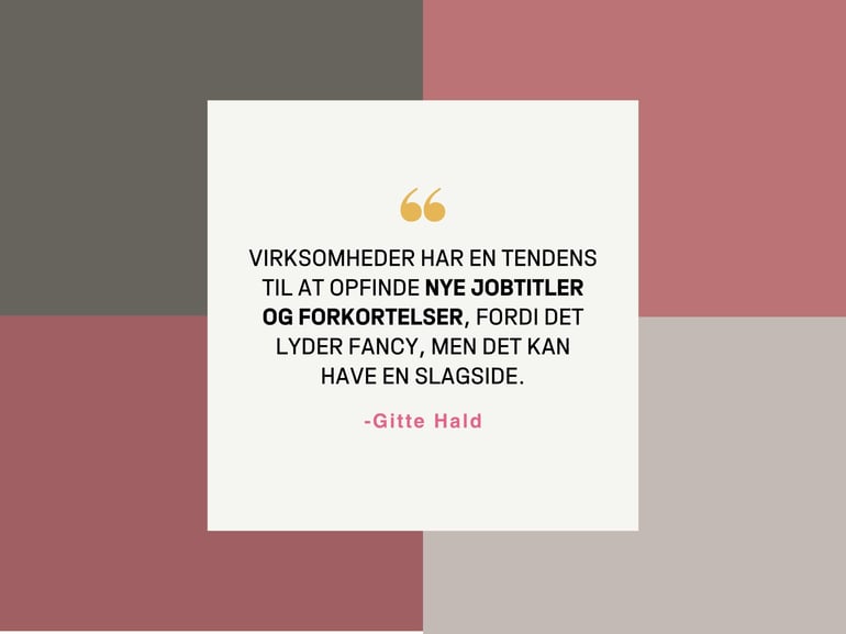 Citat om forkortelser af Gitte Hald