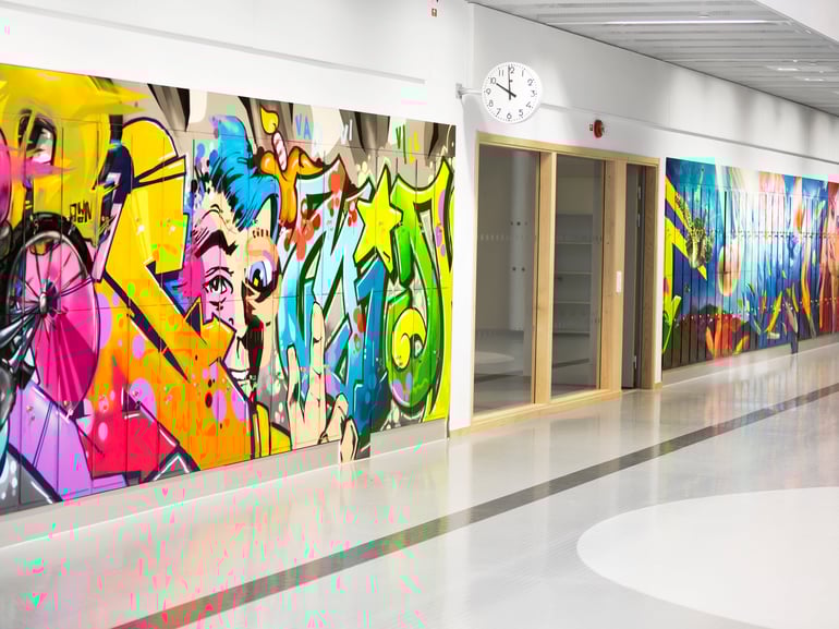 Innebygde elevskap med graffitikunst