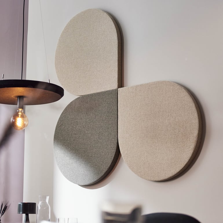 a close up caption of the sound absorber POLY by AJ Products