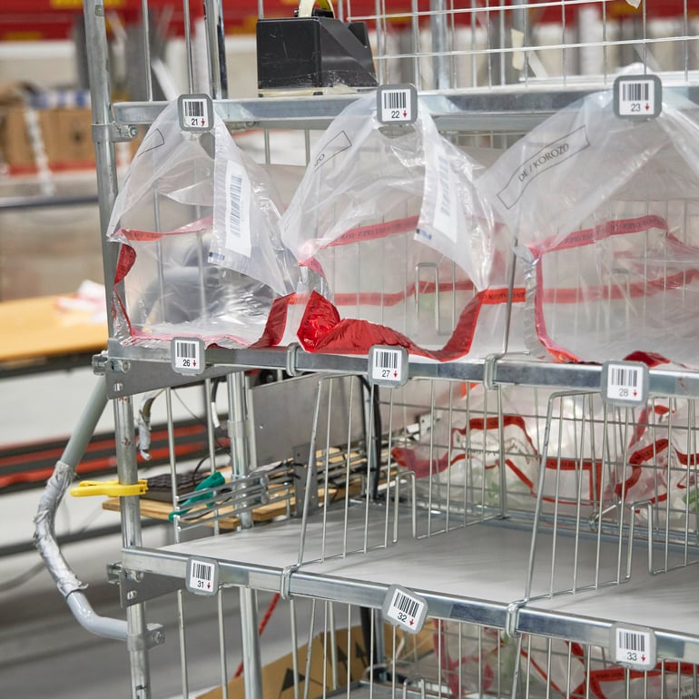storage organisation at Airshoppen