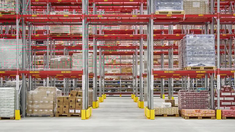 pallet racking at Airshoppen warehouse