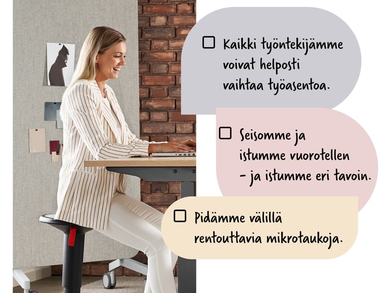 ergonominen työasento