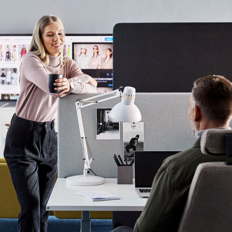 two people in an office