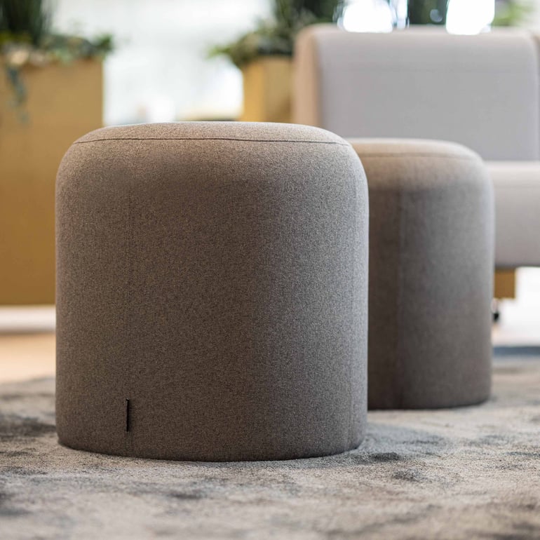 Loungemøbler, grå puff