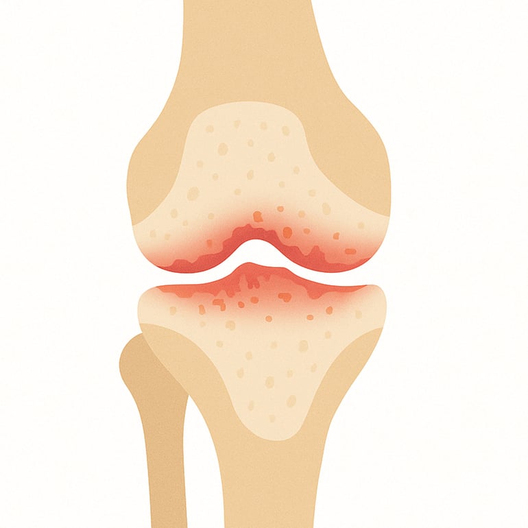 Illustration av knäled