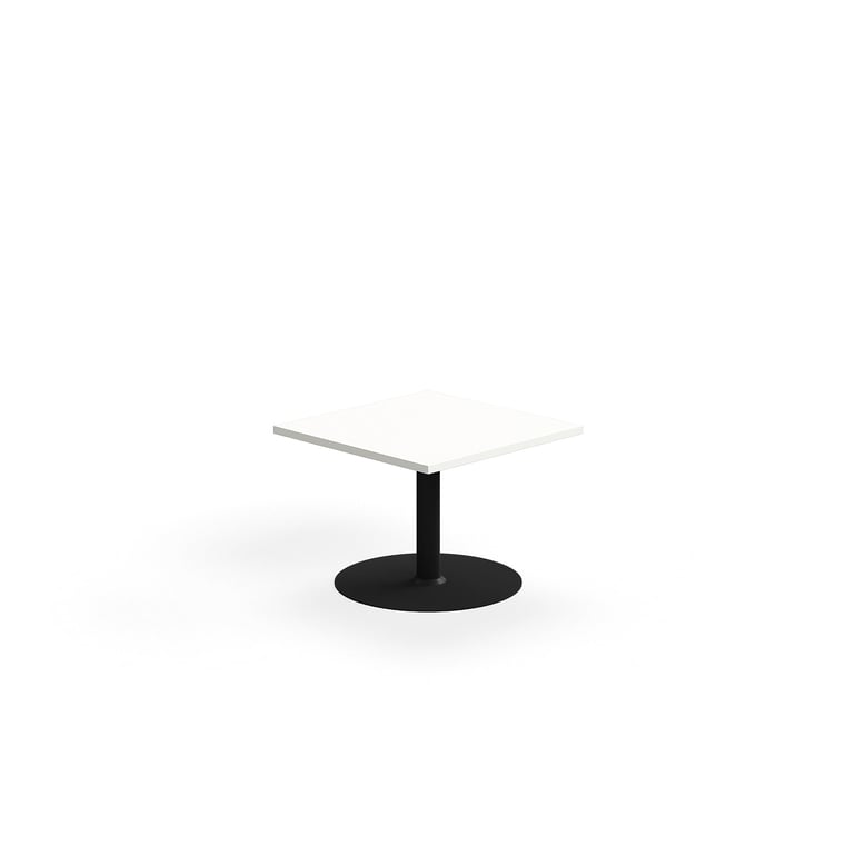 Levně Konferenční stolek VERTICUS, 700x700x500 mm, bílá/černá