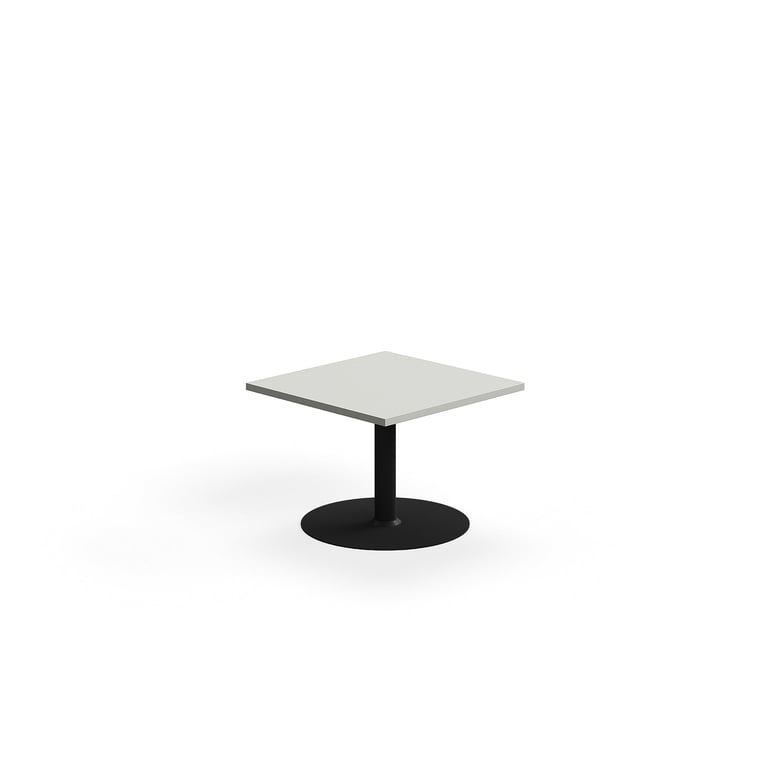 Levně Konferenční stolek VERTICUS, 700x700x500 mm, světle šedá/černá