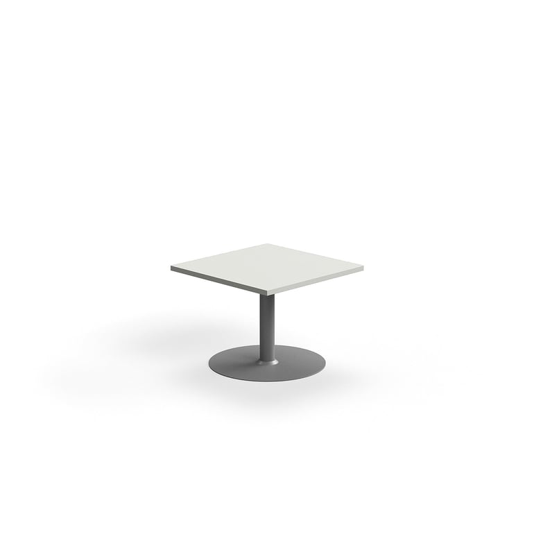 Levně Konferenční stolek VERTICUS, 700x700x500 mm, světle šedá/stříbrná