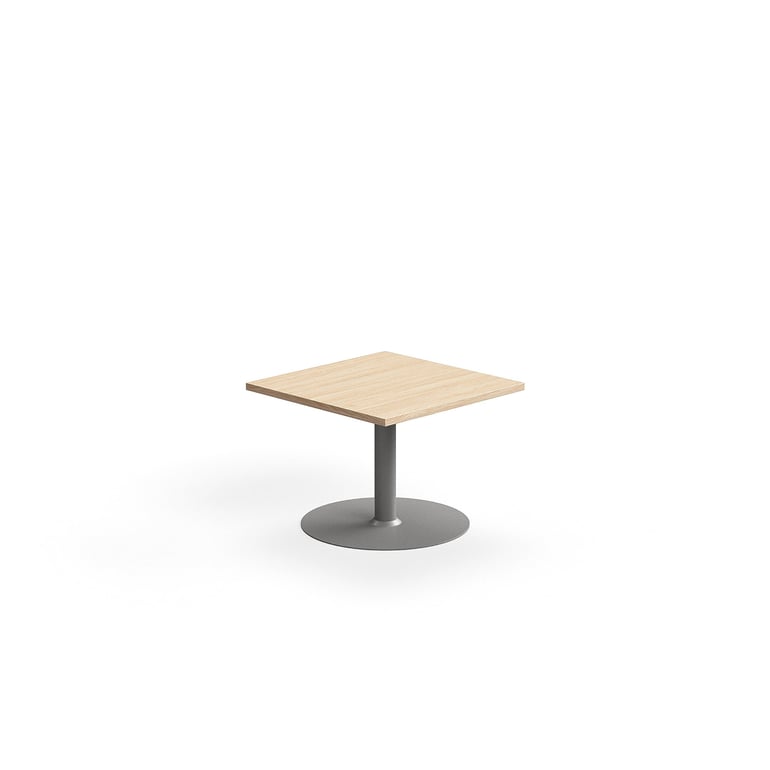 Levně Konferenční stolek VERTICUS, 700x700x500 mm, dub/stříbrná
