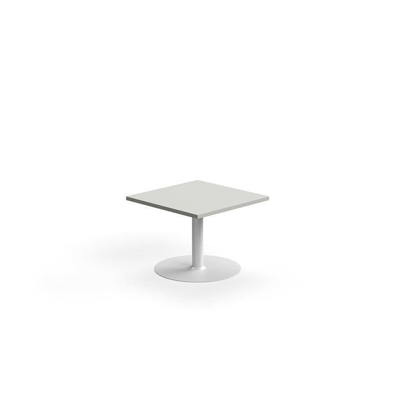 Levně Konferenční stolek VERTICUS, 700x700x500 mm, světle šedá/bílá
