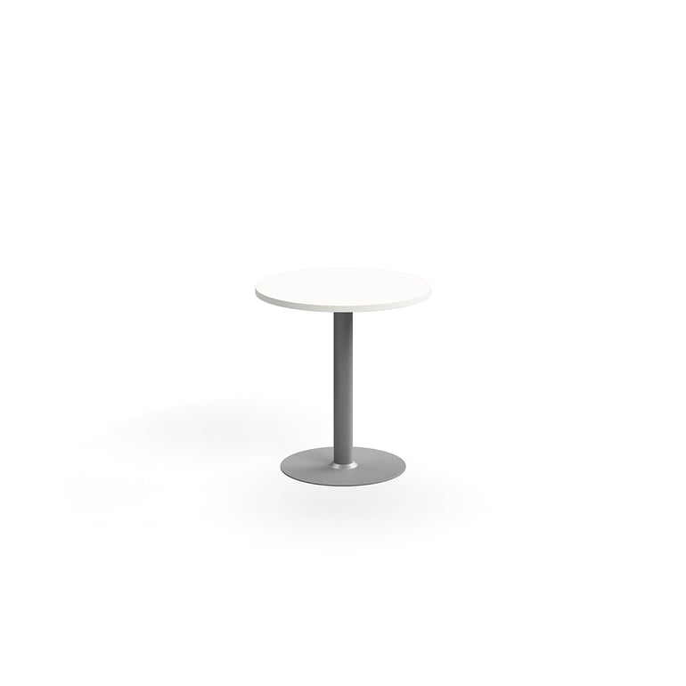 Levně Stůl VERTICUS, Ø700x720 mm, bílá/stříbrná