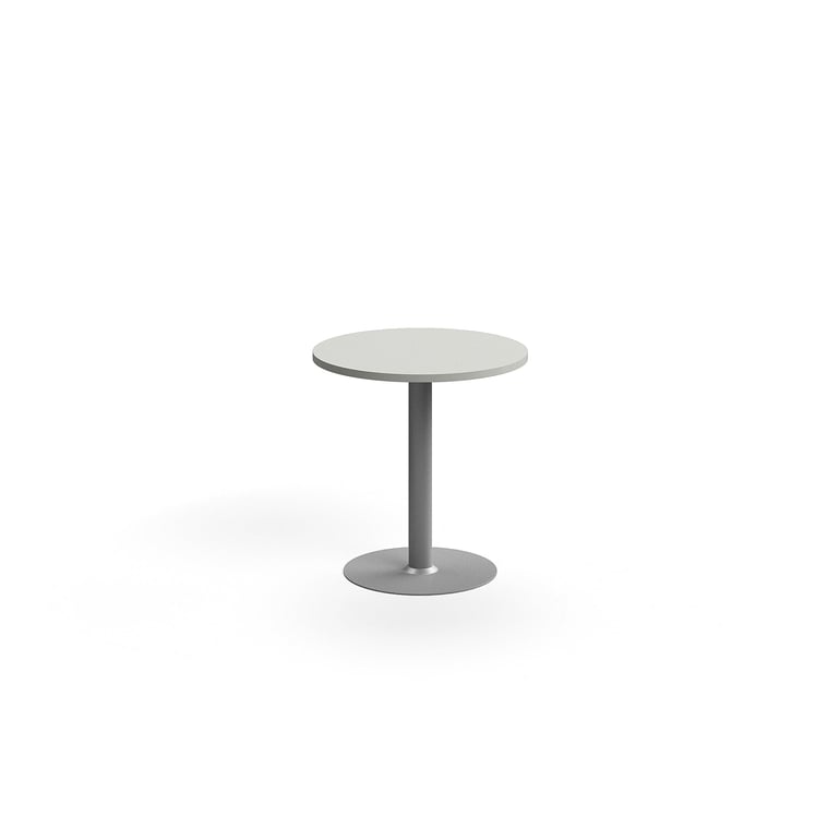 Levně Stůl VERTICUS, Ø700x720 mm, světle šedá/stříbrná