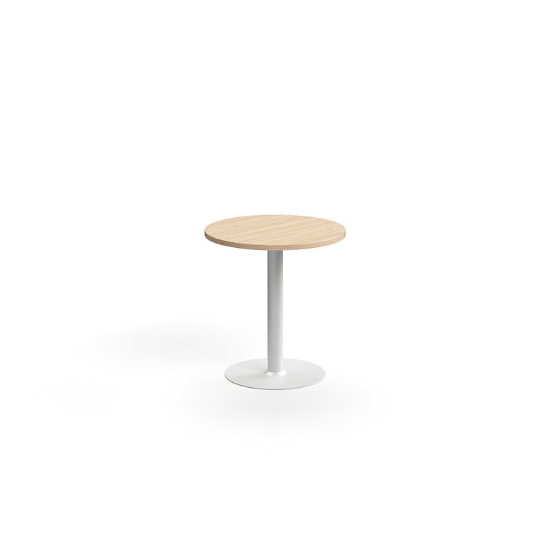 Levně Stůl VERTICUS, Ø700x720 mm, dub/bílá