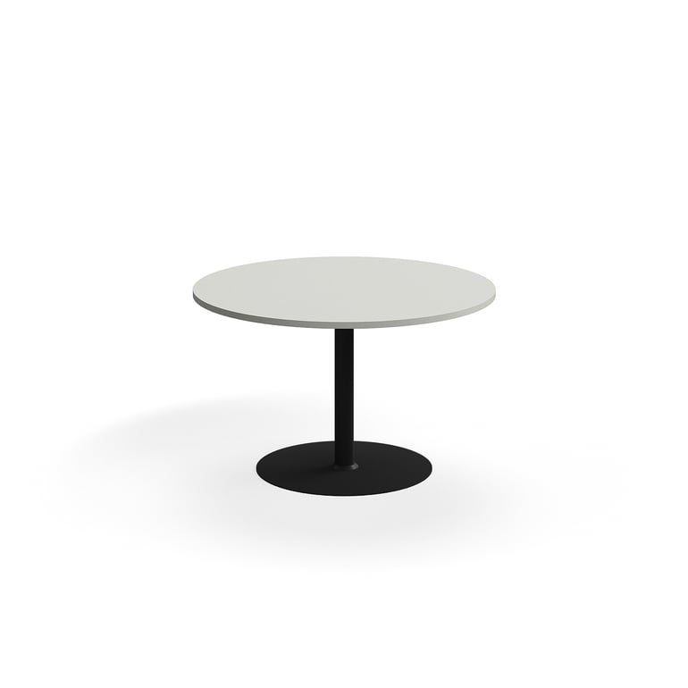 Levně Stůl VERTICUS, Ø1200x720 mm, světle šedá/černá