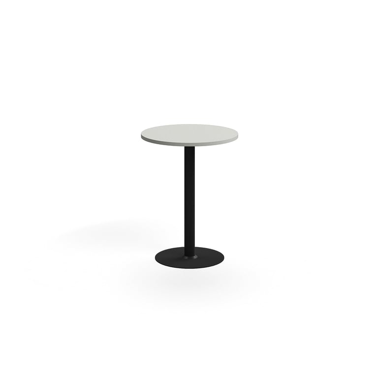 Levně Barový stůl VERTICUS, Ø700x900 mm, světle šedá/černá