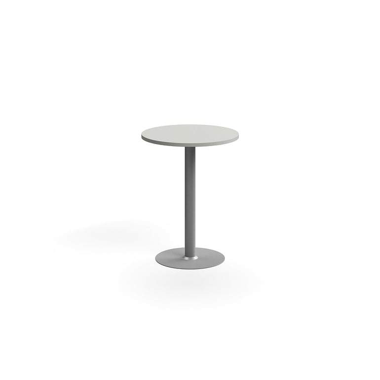 Levně Barový stůl VERTICUS, Ø700x900 mm, světle šedá/stříbrná