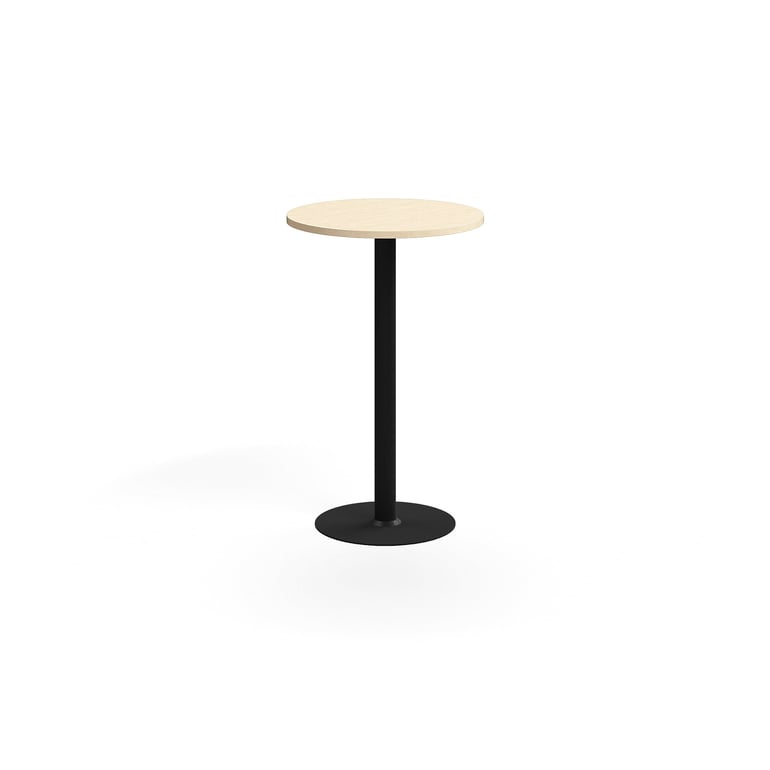 Levně Barový stůl VERTICUS, Ø700x1100 mm, bříza/černá