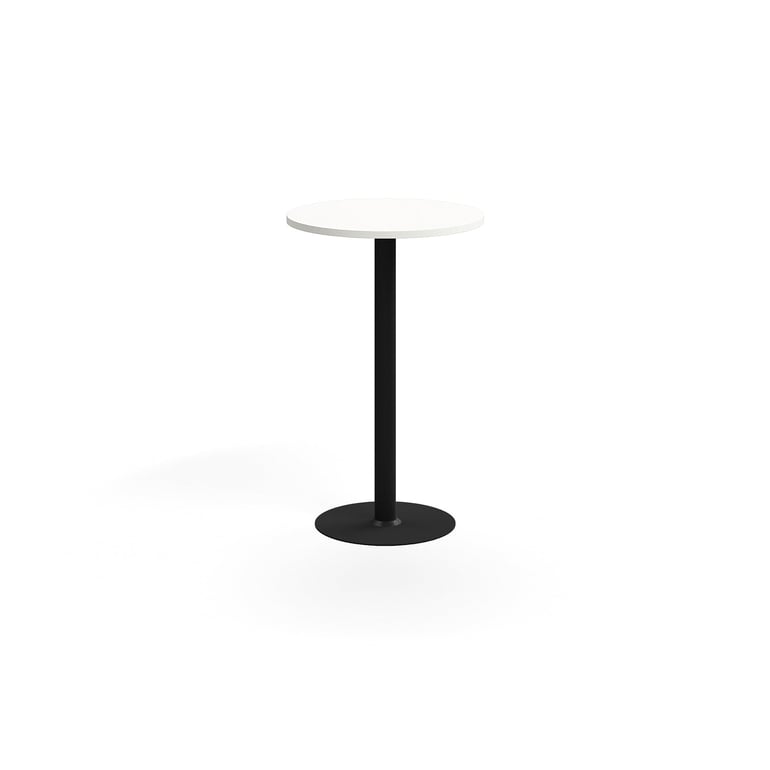 Levně Barový stůl VERTICUS, Ø700x1100 mm, bílá/černá
