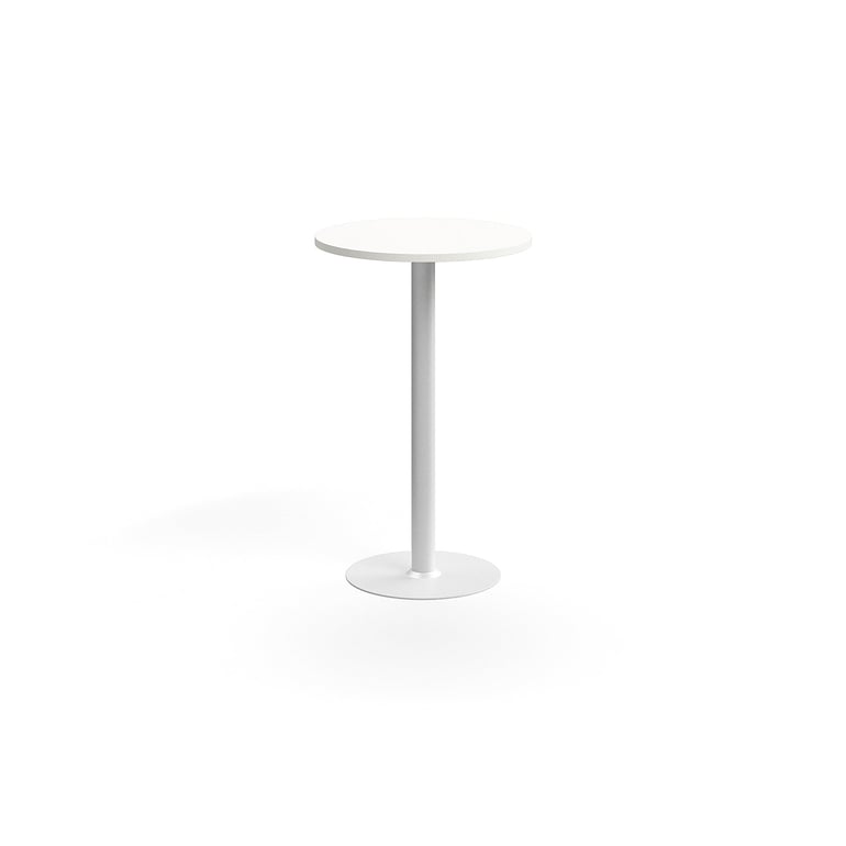 Levně Barový stůl VERTICUS, Ø700x1100 mm, bílá