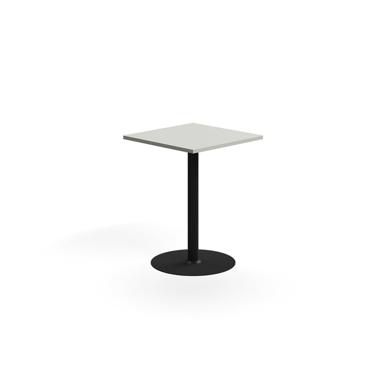 Levně Barový stůl VERTICUS, 700x700x900 mm, světle šedá/černá