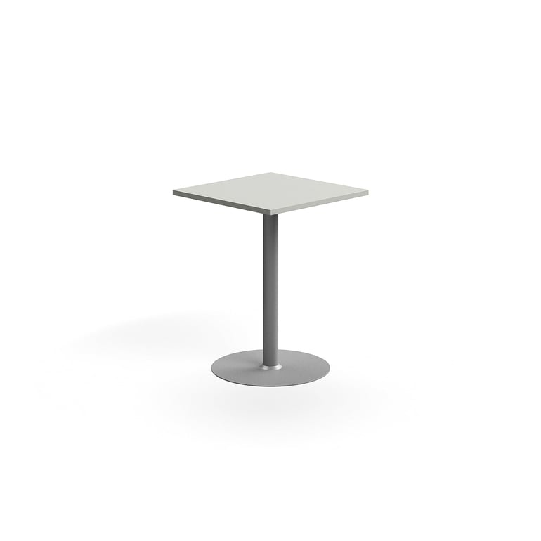 Levně Barový stůl VERTICUS, 700x700x900 mm, světle šedá/stříbrná